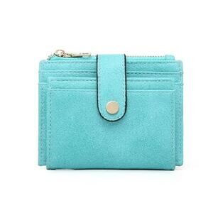 Blue Turquoise Mini Snap Wallet/Card Holder